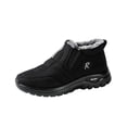 thumbnail image 1 of Puntoco Women’s Lined Winter Snow Ankle Boots, Round Toe Slip‑On No‑Lace Warm Booties, Non‑Slip Rugged Outsole Cold‑Weather Casual Outdoor Short Boots Black, 1 of 7