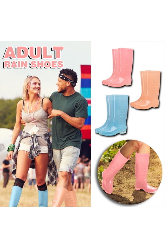 Women's Rain Boots Waterproof Mid Calf Rubber Garden Boots for Women Outdoor Mud Work with Comfort Insole