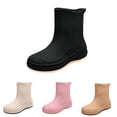thumbnail image 1 of Puntoco Women's Short Rain Boots, Waterproof Platform Ankle Rain Booties, Non‑Slip Wear‑Resistant Rubber Outdoor Rain Shoes White, 1 of 6