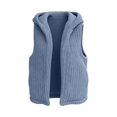 thumbnail image 1 of Puntoco Women's Striped Fleece Hoodie Warm Fleece Jacket Loose and Fleece Blue L, 1 of 8