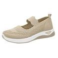 thumbnail image 1 of Puntoco Women's Woven Orthopedic Breathable Soft Shoes Arch Support, Foam Shoes Walking Anti-Skid Sports Shoes Khaki 8.5(41), 1 of 9