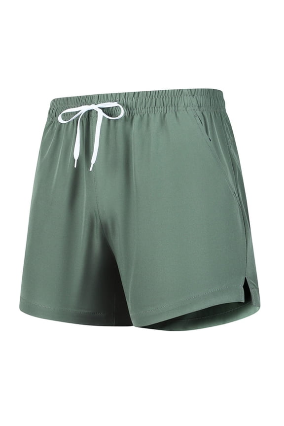Womens Bermuda Shorts with Pockets 7" Inseam Elastic Waist Loose Fit Gym Workout Shorts Stretch Lounge Shorts Army Green 8(L)