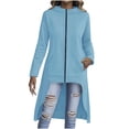 thumbnail image 1 of Puntoco Womens Fall Long Cardigan Sweater Open Front Duster Hooded Cardigan with Pockets Halloween Fall, 1 of 8
