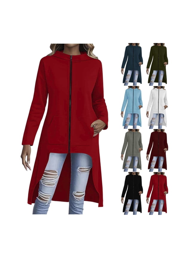 Womens Fall Long Cardigan Sweater Open Front Duster Hooded Cardigan with Pockets Halloween Fall