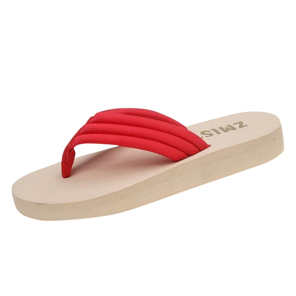 Puntoco Womens Memory Foam Footbed Sandals - Beach, Pool, Shower Red 5.5(36)