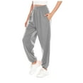 thumbnail image 1 of Puntoco Womens Plus Size Clearance,Women Sports Pants Trousers Jogging Sweatpants Jogger Pants Gray, 1 of 7