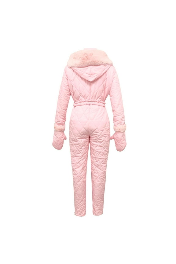 Womens Plus Size Clearance,Women Thick Hot Snowboard Skisuit Outdoor Sports Zipper Ski Suit Pink