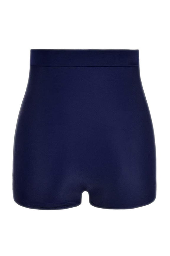 Womens plus size swimsuits clearance High Waist Bikini Bottoms Swim Briefs Beach Shorts Ruched Bottom Dark Blue