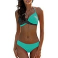 thumbnail image 1 of Puntoco Womens swimsuits clearance,Womens Padded Push-Up Bra Bikini Set Swimsuit Bathing Suit Swimwear Beachwear Mint Green, 1 of 6