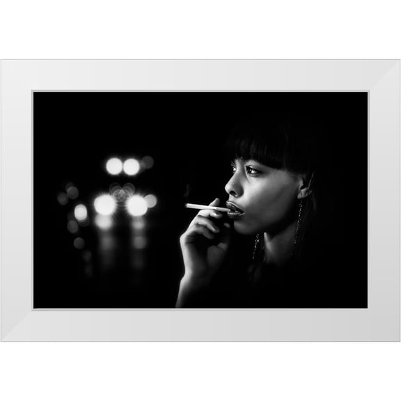 Punyet Miro, Carles 14x10 White Modern Wood Framed Museum Art Print Titled - A Night In The Life