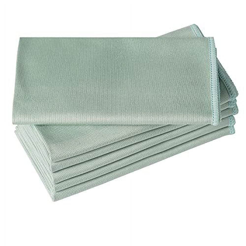 Dri Professional Extra-Thick Microfiber Cleaning Cloth 12 Pack Green (16IN  x 16IN, 300GSM, Commercial Grade All-Purpose Microfiber Highly Absorbent
