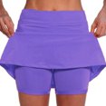 Puoter Plus Size Womens Sports Skort Ladies Yoga Gym Running Shorts ...