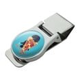 thumbnail image 1 of Pup-A-Roni Pepperoni Pizza Puppy Dog Humor Funny Satin Chrome Plated Metal Money Clip, 1 of 4