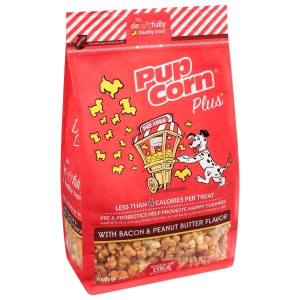 Pup Corn Plus with Bacon & Peanut Butter Puffed Dog Treats