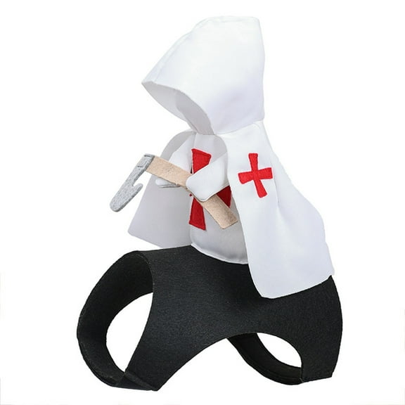 Pup Into A Crusader Knight Dog , Authentic Design With Cross Emblems Faux-Armor Texture, Soft Lightweight Fabric Adjustable Straps For Comfort, Perfect For