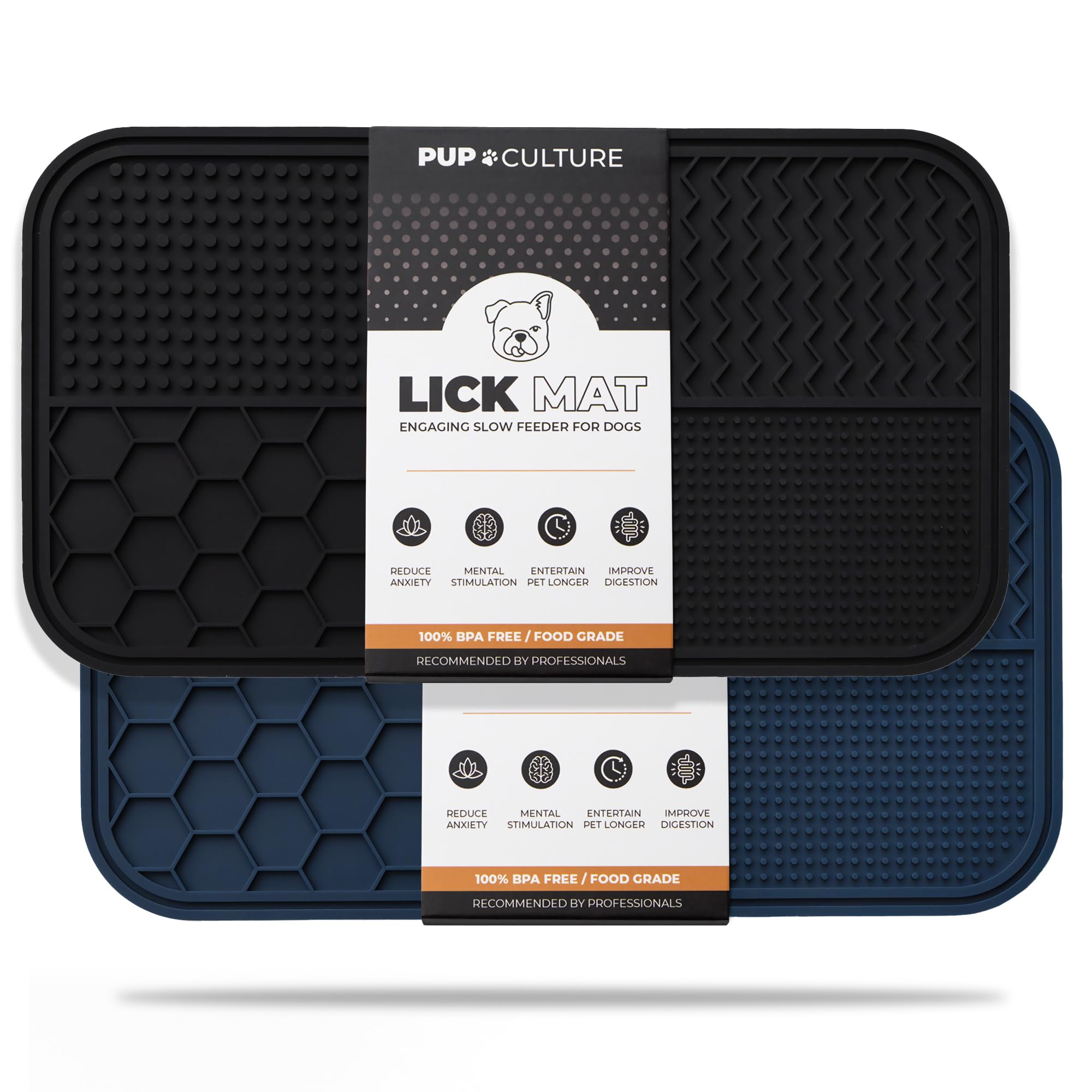 Pup Culture Dog Lick STF9 Mat for Dogs (2 Pack), Feeding Pad for