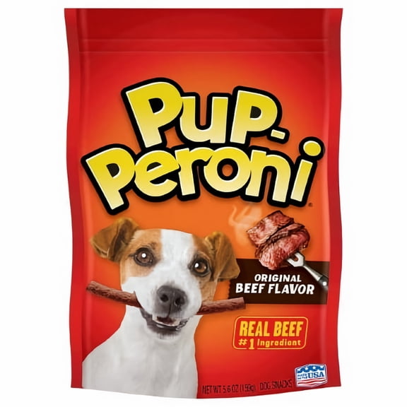 Pup-Peroni Original Beef Flavor Dog Treats, 5.6 oz Pouch (Pack of 3)
