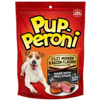 Pup Peroni Filet Mignon & Bacon Flavor Dog Treats, 5.6oz Bag