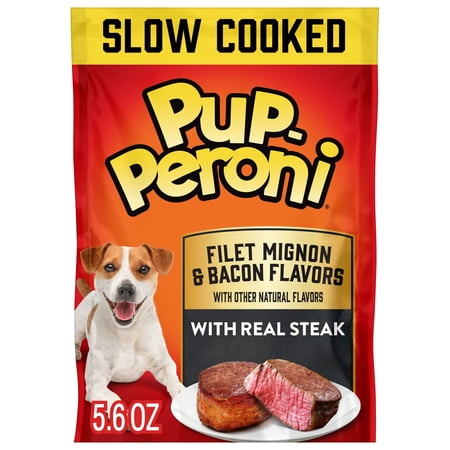 Pup Peroni Filet Mignon & Bacon Flavor Dog Treats, 5.6 Ounce Bag