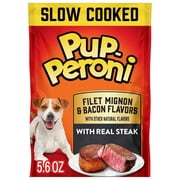 Pup Peroni Filet Mignon & Bacon Flavor Dog Treats, 5.6 oz Bag