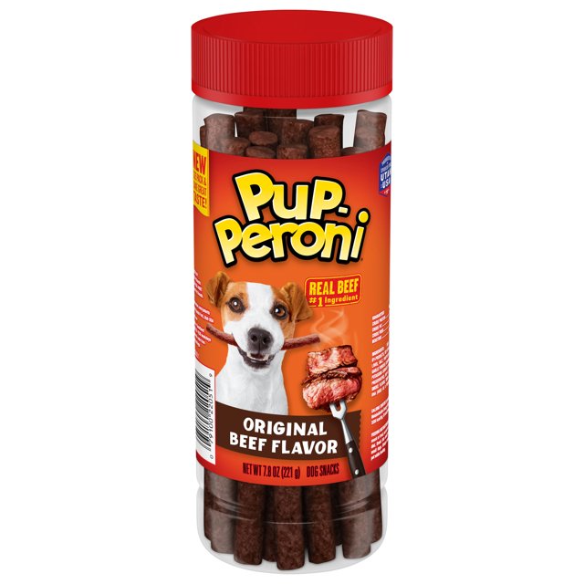 PupPeroni Original Beef Flavor Dog Treats, 7.8oz Canister