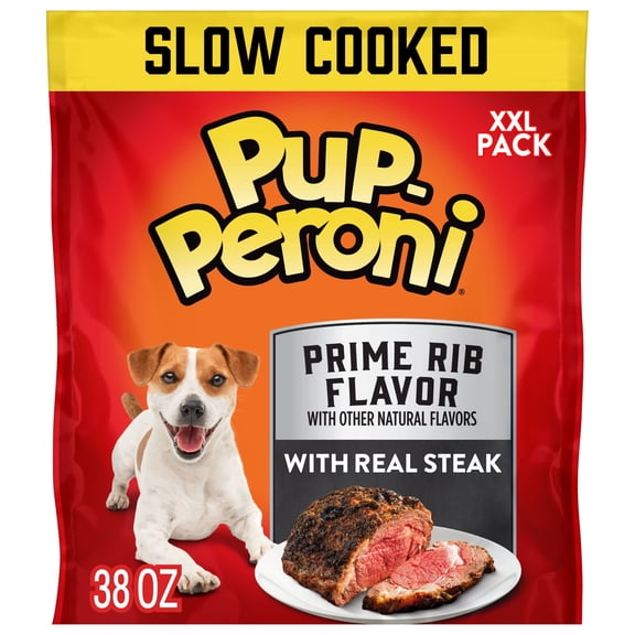 Pup Peroni Prime Rib Flavor Dog Treats, 38 oz Bag