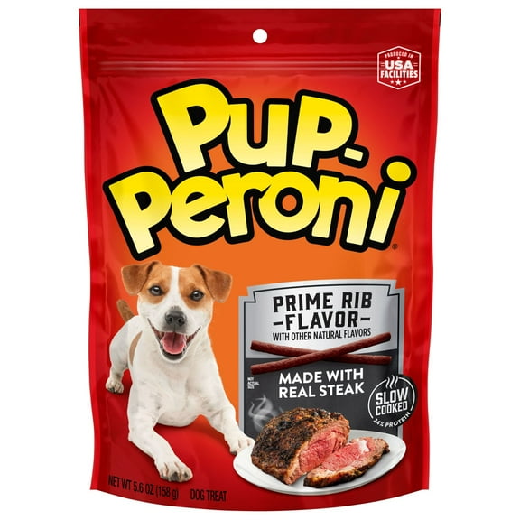 Pup Peroni Prime Rib Flavor Dog Treats, 5.6 oz Bag