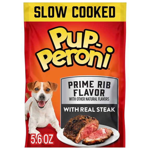 Pup Peroni Prime Rib Flavor Dog Treats, 5.6 oz Bag