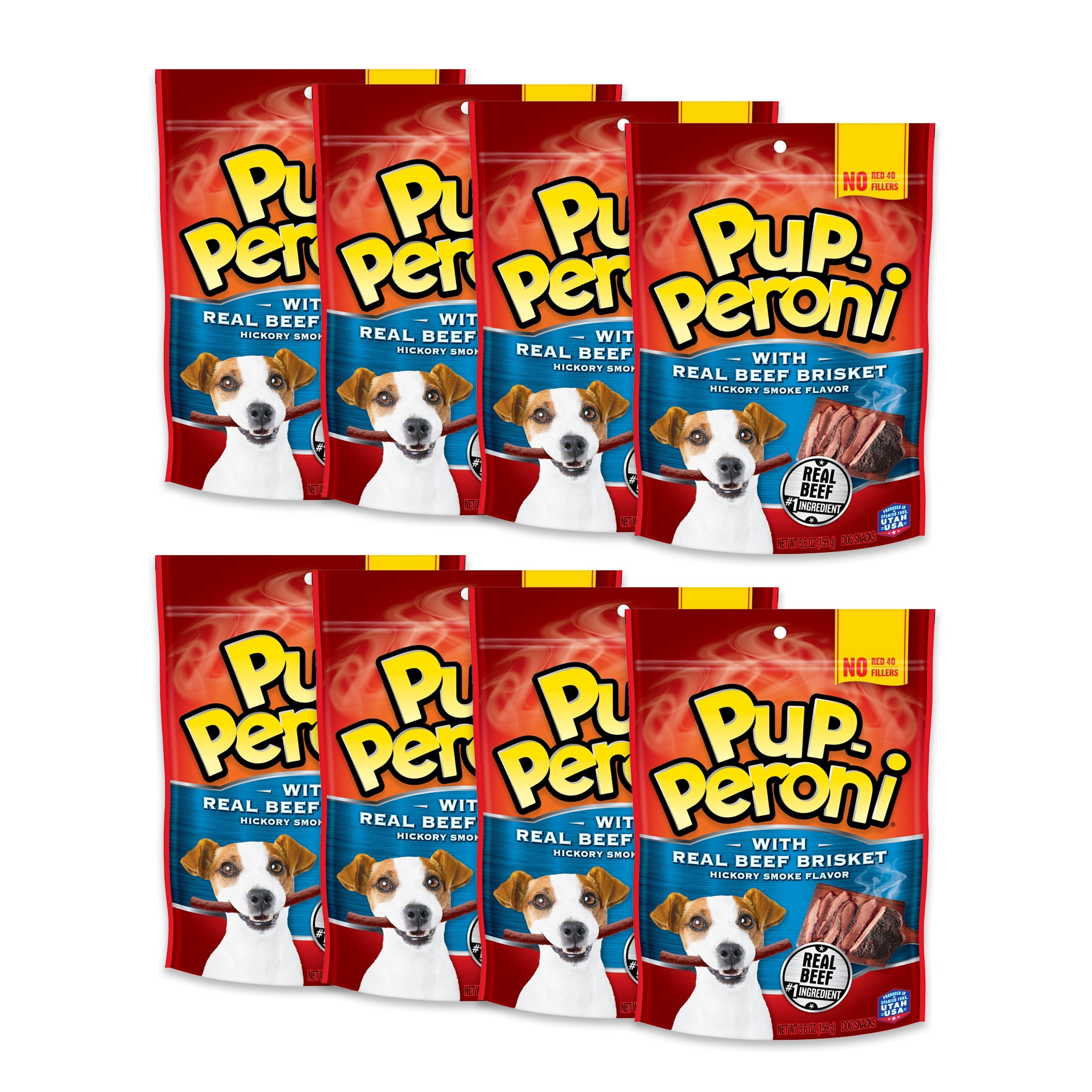 Pup Peroni Real Beef Brisket Hickory Smoke Flavor Dog Snacks 5.6oz Bag Pack of 8 Walmart