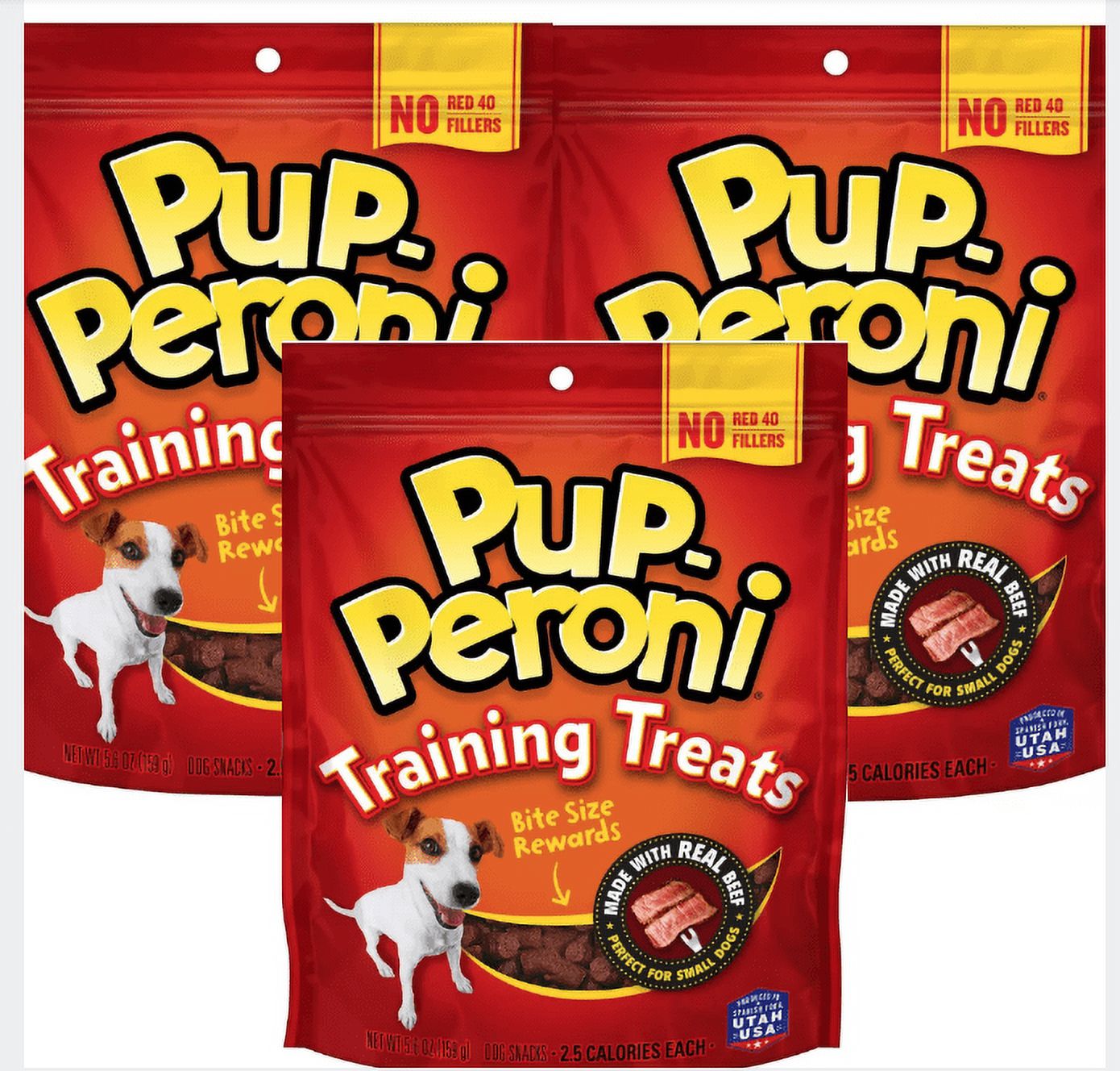 PupPeroni Treats Peroni Beef Flavor Training Chewy Dog Treats 5.6oz pack of 3