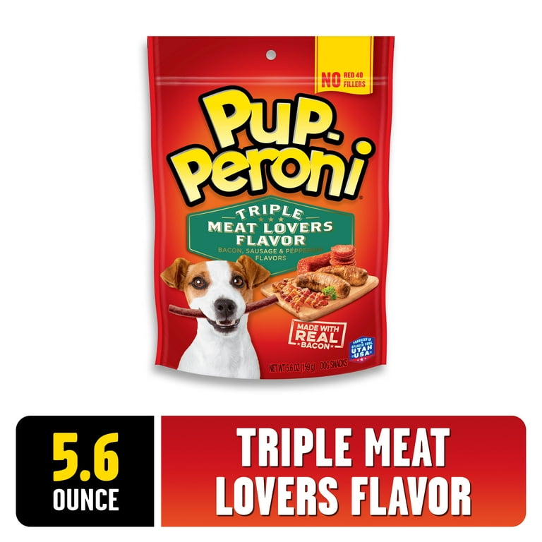 Pup-Peroni Triple Meat Lovers Bacon, Sausage, and Pepperoni Flavored Dog Treats Pup-Peroni Triple Meat Lovers Bacon, Sausage, and Pepperoni Flavored Dog Treats