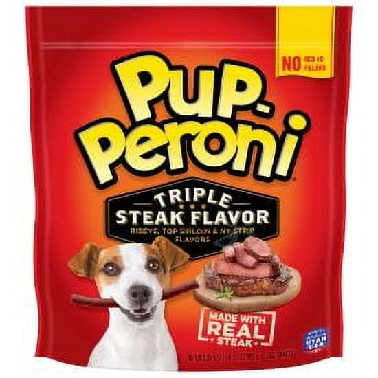 Pup Peroni Triple Steak Flavor Dog Treats 35oz Bag Walmart
