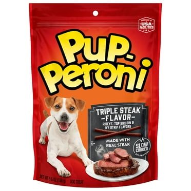 Pup Peroni Triple Steak Flavor Dog Treats, 5.6 oz Bag