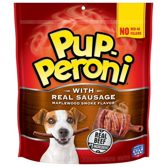 Pup Peroni With Real Sausage Maplewood Smoke Flavor Dog Treats, 22.5oz Bag