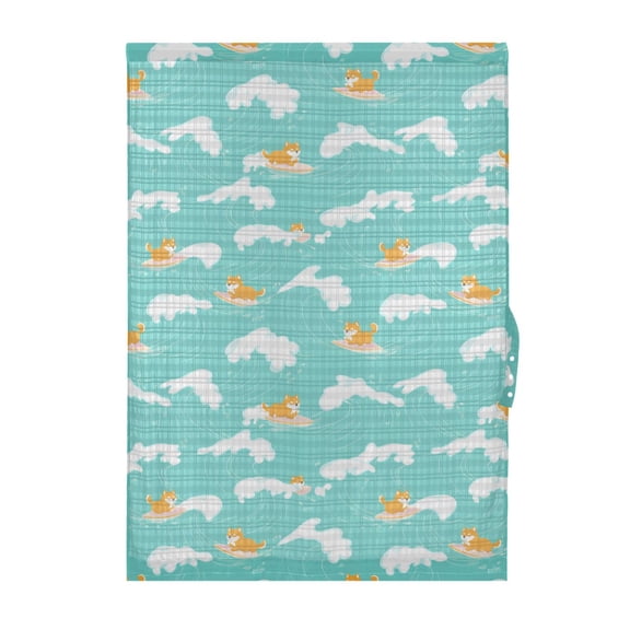 Pup on Surf Board Door Curtain Blackout Thermal Insulated Door Side Curtain Panels Privacy 25x40in