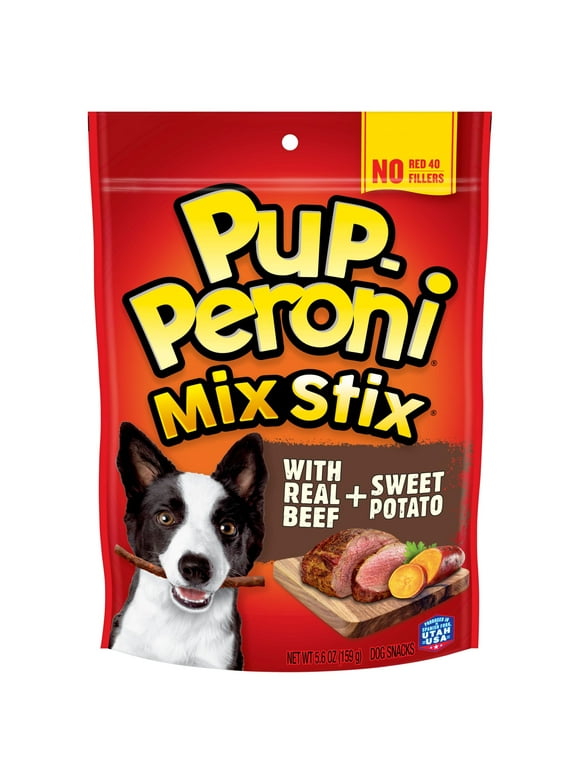 Pup-peroni Mix Stix with Real Beef and Sweet Potato Dog Treats, 5.6 oz Bag