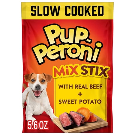 Pup Peroni Mix Stix Dog Treats With Real Beef + Sweet Potato, 5.6 oz Bag