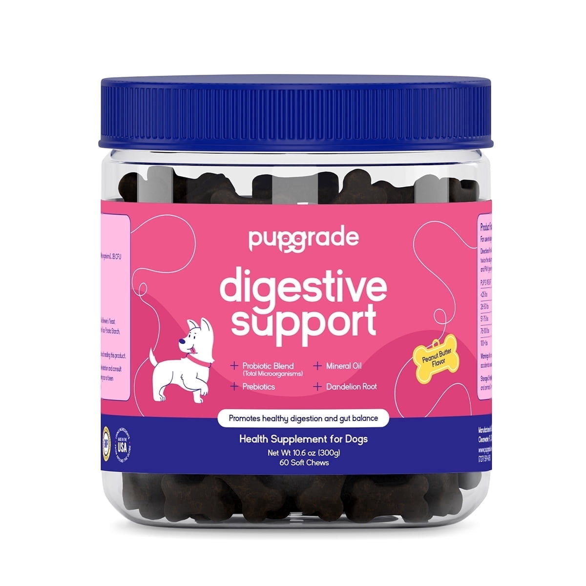 PupGrade Digestive Support for Dogs with Prebiotics, Probiotics, and ...