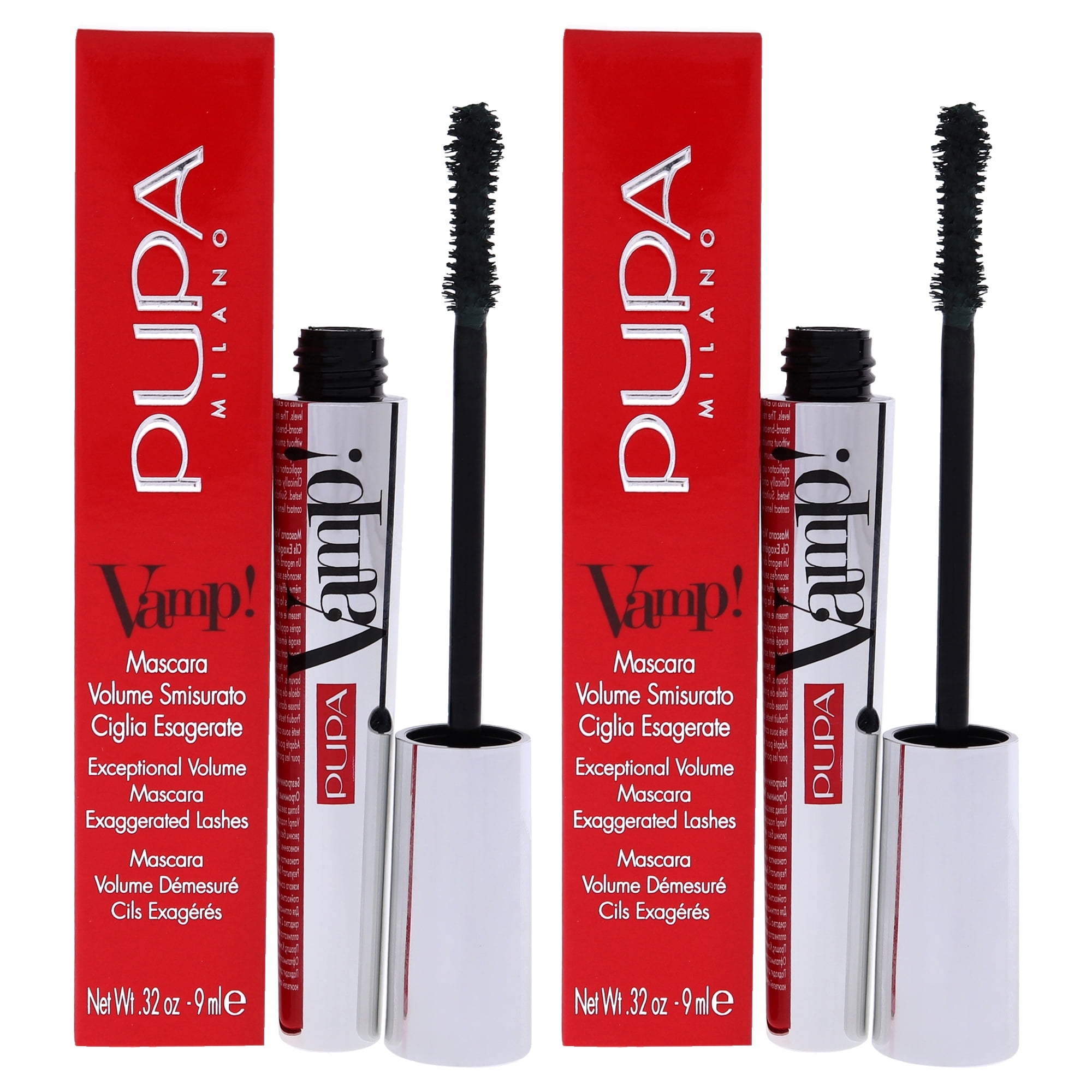 Pupa Milano Vamp! Mascara - 504 Military Green - Pack of 2 - 0.32 oz Mascara