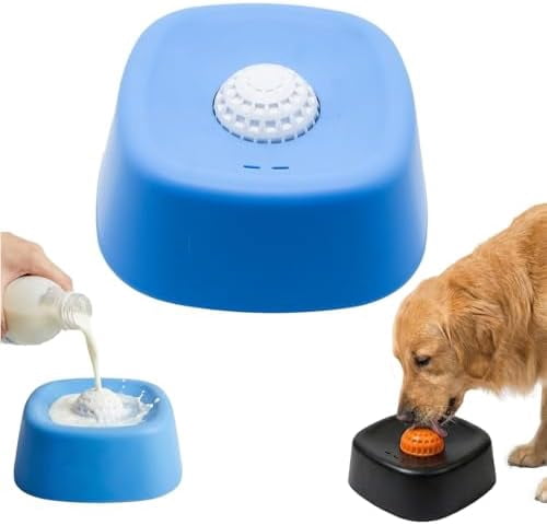 Pupa Paws Lick Roll Bowl, Slow Feeder Dog Bowls, Dog Lick Bowl with Rolling Ball, Interactive Lick Feeder for Wet Food & Treats, Anti-Slip Enrichment Bowl for Anxiety Relief, Keeps Pets Busy