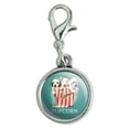 thumbnail image 1 of Pupcorn Movie Theater Popcorn Dogs Humor Funny Antiqued Bracelet Pendant Zipper Pull Charm with Lobster Clasp, 1 of 5