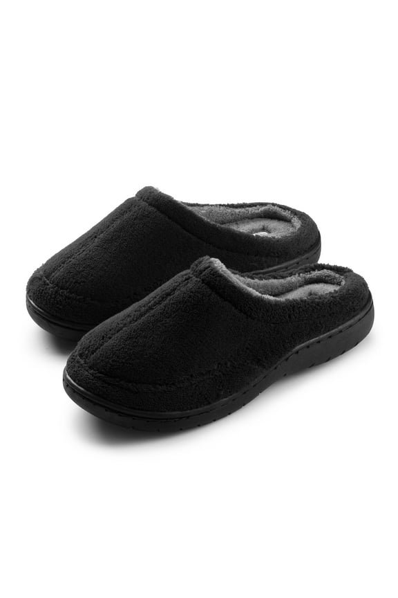 Boy's Terry Two Tone Durable and Cozy Slide Slipper -kid sizes 13 to 5 -style #9464