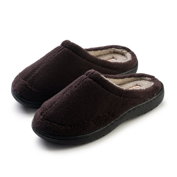 Pupeez Boy's Terry Two Tone Durable and Cozy Slide Slipper -kid sizes 13 to 5 -style #9464
