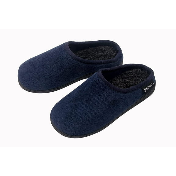 Pupeez Boys Terry Clog Slippers Navy