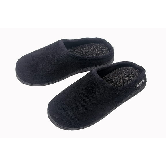 Pupeez Boys Terry Clog Slippers Pitch Black