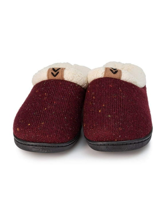 Girls Cozy Warm Sweater Knitted Slipper; A Luxury Style Kids House Shoe with Rubber Sole
