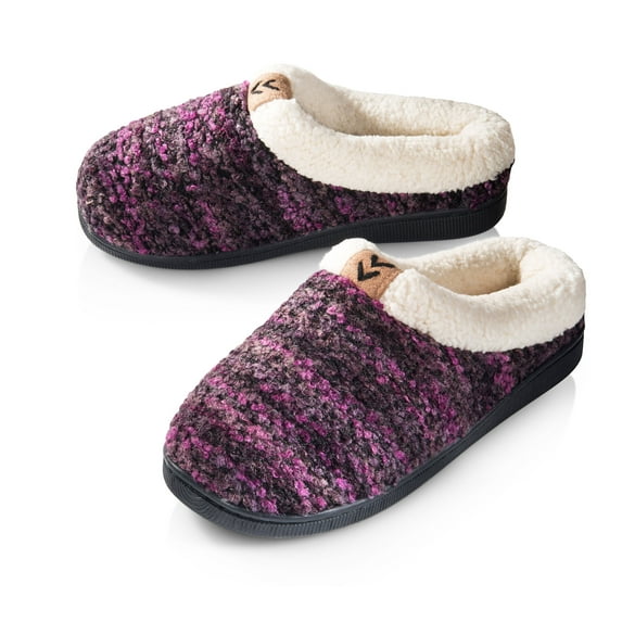 Pupeez Girls Knitted Fleece Lined Clog Slippers