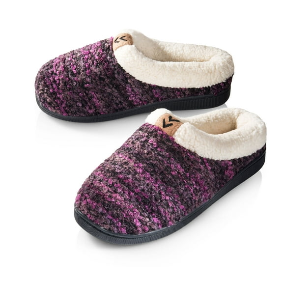 Pupeez Girls Knitted Fleece Lined Clog Slippers