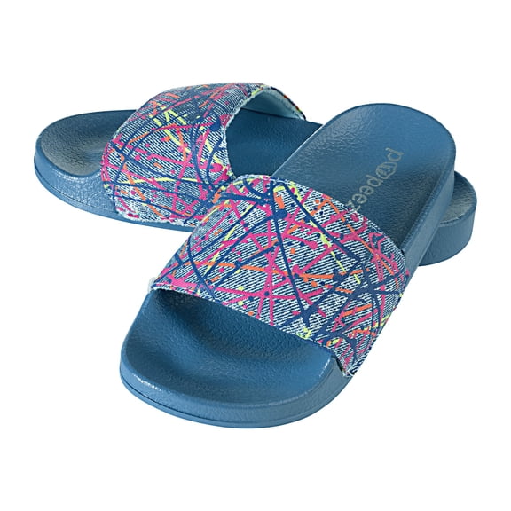Pupeez Girls Open Toe Slide Sandals with Design Strap -style #9375