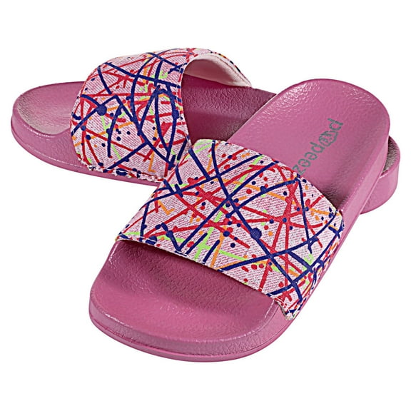 Pupeez Girls Open Toe Slide Sandals with Design Strap -style #9375